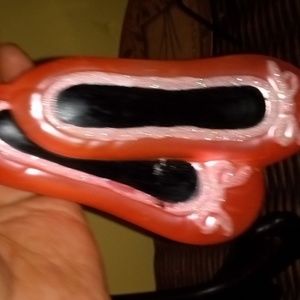 Glass w/mercury ballet ornament